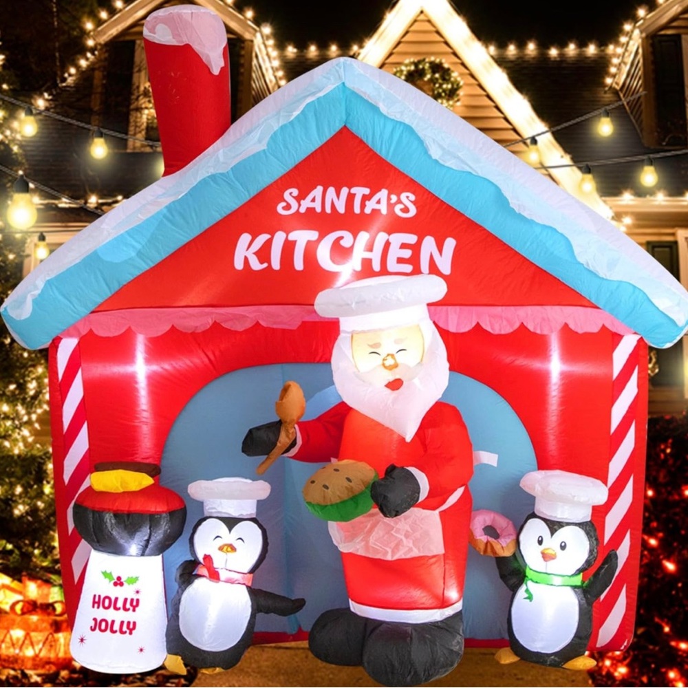 7Ft Christmas Cookie Kitchen Inflatable